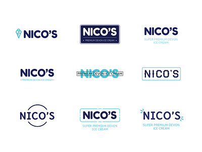 Nico's Creamery Logo Design branding ice cream icon icons identity logo logo design logos minimal