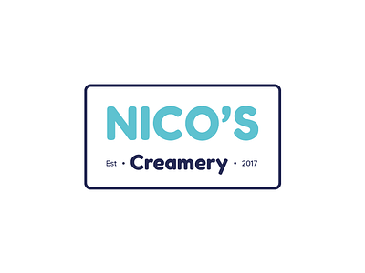 Nico's Creamery Logo branding ice cream icon icons identity logo logo design logos minimal