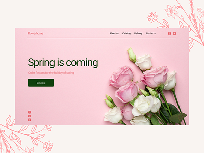 Flower shop concept design figma flowers shop spring tilda uxuidesign webdesign website