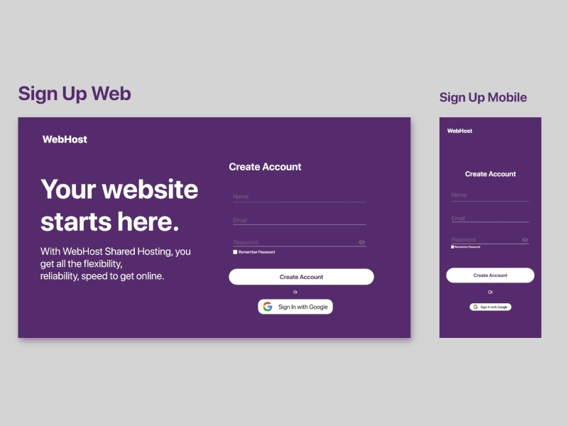 My First UI Design Sign up Page by Syed Raza Haider on Dribbble