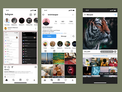 Instagram Re-Design instagram re design ui