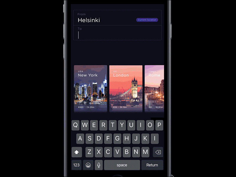 Flight search app