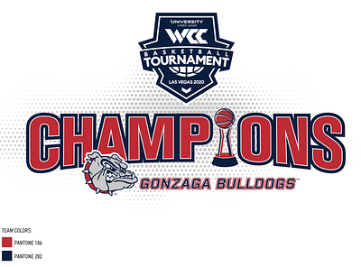 T-Shirt Design - 2020 WCC Basketball Tournament Champs apparel college print design sports t shirt t shirt design