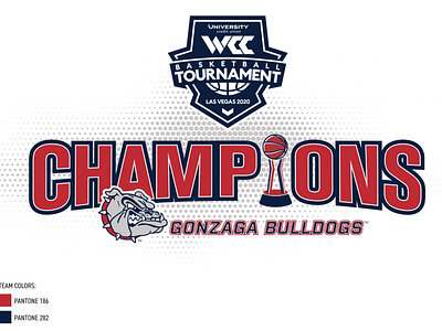 T-Shirt Design - 2020 WCC Basketball Tournament Champs