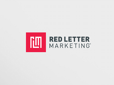 Red Letter Marketing Logo design identity logo marketing red