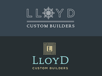 Lloyd Custom Builders builder charleston contractor identity design logo wheel