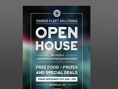 Snider Open House Blitz Event Invitation event flyer invitation print design typography