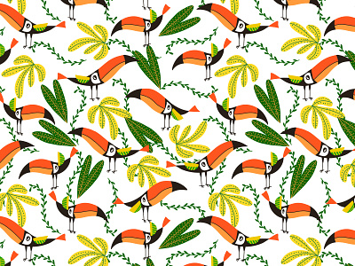 Toucan bird bird pattern repeated print seamless pattern summer toucan toucan pattern tropical tropical pattern