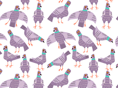Pigeon seamless pattern bird bird pattern graphic design pattern pigeon print repeated pattern seamless pattern vector