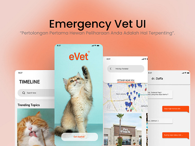 E-Vet (Emergency Vet) app design ui ux