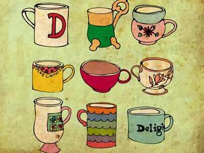 My Mugs antique coffee cute doodle drink green hot life style mug tea vintage