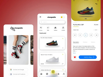 Sneaker Marketplace app UI