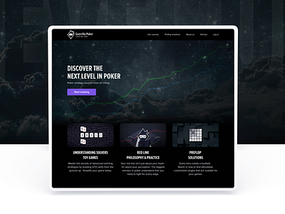 Guerrila Poker website branding design ui ux