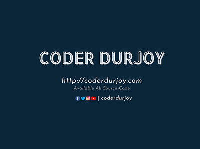 CODER DURJOY coderdurjoy designer durjoy web developer