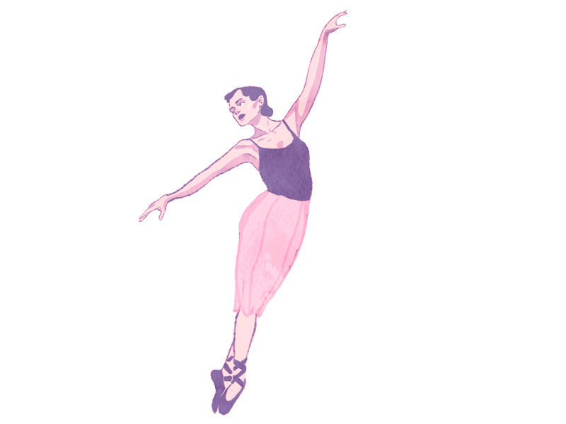 Personal animated gif animation ballet dancer dance dancer dress flower gif gif animation illustration personal pink