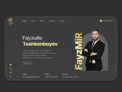 My personal website design