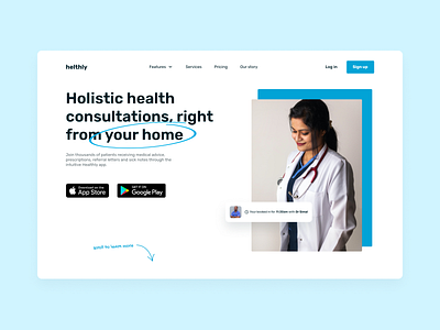 Healthly - Health Consultation Landing Page