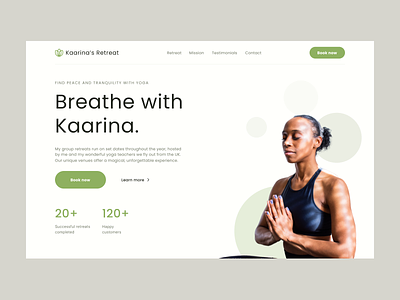 Yoga Retreat Home Page Concept