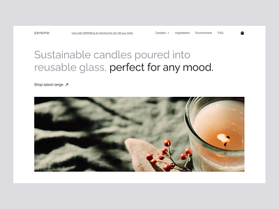 Candles E-commerce Home Page