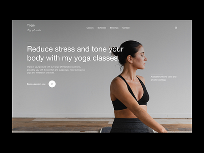 Yoga Class Home Page Concept