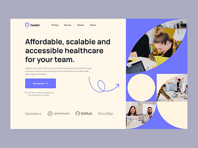 Healthcare Tech Startup Home Page