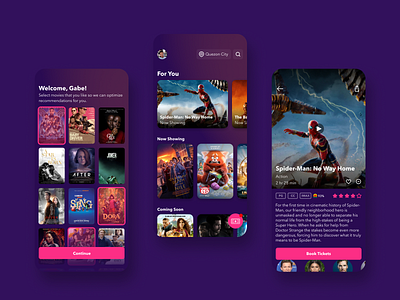 Movie Trailer & Booking App app booking cinema figma interface mobile mobile app movies product design theater trailer ui ui design ux design