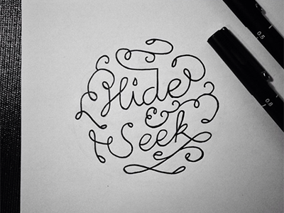 Hide & Seek Lettering flourish handmade handwritten imogen heap ink lettering music paper song type typography