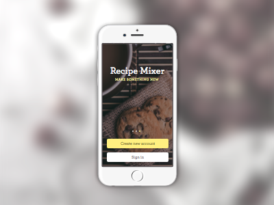 Recipe Mixer Splash Screen