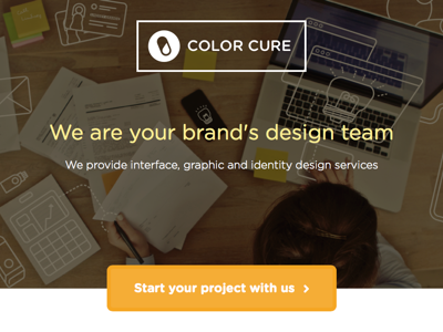 Color Cure Website Design branding design studio identity interface logo type typography ui ui design web design