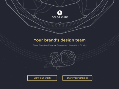 Color Cure Design Studio Website design illustration space studio ui web design website