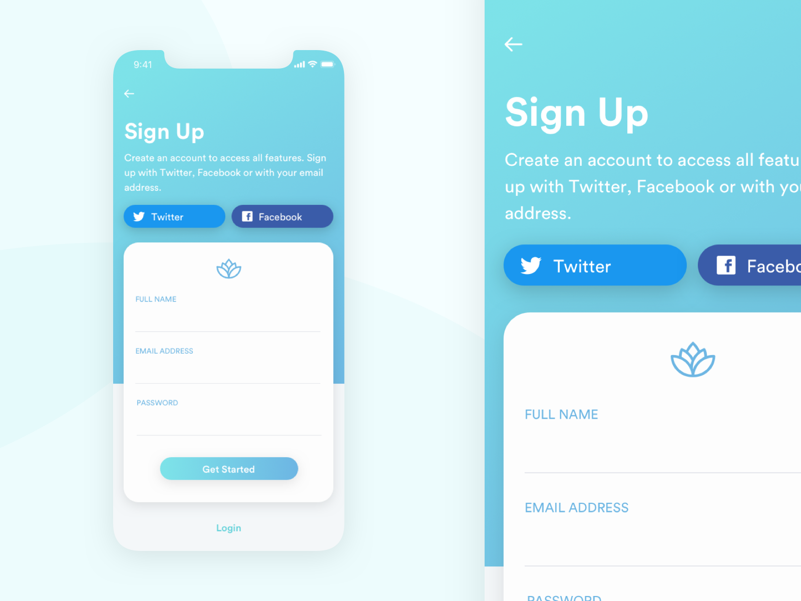 Sign Up Screen by Lindsey Grande on Dribbble