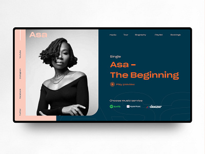 Asa Music header adobexd album apple music clean deezer desktop nigeria player song spotify