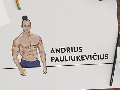 Andrius Pauliukevicius logo bodybuilding create fitness logo