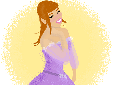 Princess Dress ballgown dress dresses fashion girl hand drawn illustration illustrator princess vintage