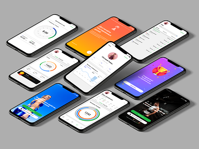 Fitness daily planner app branding design graphic design illustration logo mobile typography ui ux vector