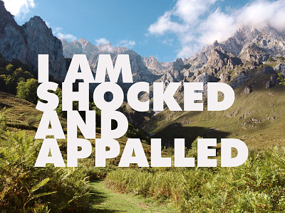 Shocked futura photography quote typography