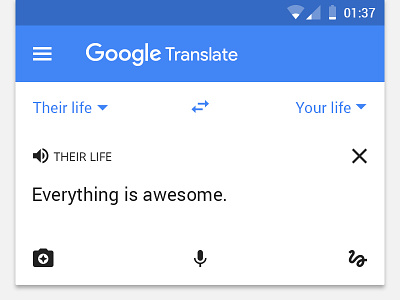 Google Translate your life awesome existential crisis flat google life material material design minimal translate ui
