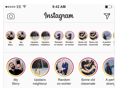 Stories now have Stories apple flat instagram ios photo selfie stories story ui