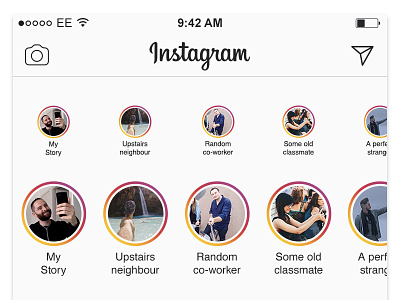 Stories now have Stories apple flat instagram ios meta photo selfie stories story ui