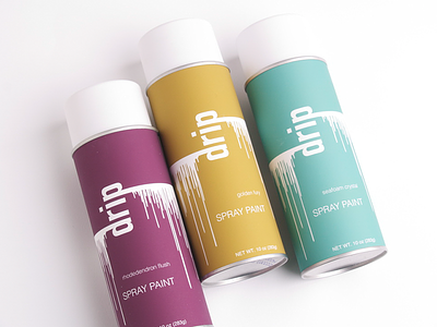 Drip Spraypaint branding design drip packaging spray paint