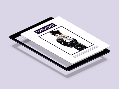 Viole(n)t Magazine cover design editorial ipad magazine music punk purple violent violet