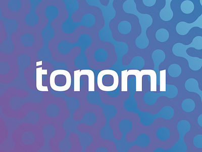 Tonomi blue design gradient hexagonal logo purple tonomi typography