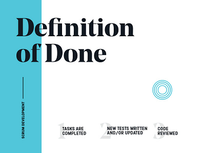Definition of Done agile design development poster product scrum typography