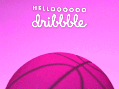 Helloooooo Dribbble 🏀 basket ball basketball c4d cinema4d dribbble first post first shot hello pink run