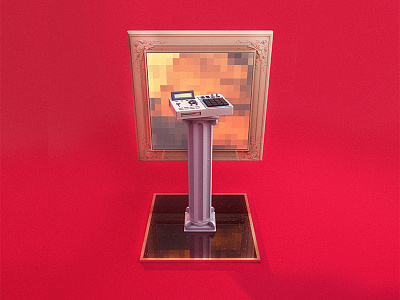 My Beautiful Dark Twisted Fantasy (Alt. Artwork) 3d album cinema4d clean kanyewest mpc music rap render