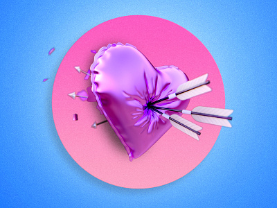💐 3d 3d animation aftereffects arrow balloon baloon c4d cinema4d design dynamics heart love pink render valentines valentines day valentinesday