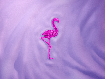 Flamingo Embroidery 3d 3d animation aftereffects animal c4d cinema4d cloth design dynamics embroidery illustration logo pink render thread vector