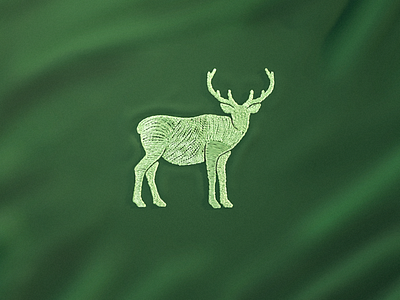 Deer Embroidery 3d 3d animation aftereffects animal c4d cinema 4d cinema4d design dynamics embroidery logo render vector