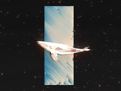 Aesthetic no.5 3d 3d animation aftereffects animal c4d cinema 4d cinema4d design dynamics gold material pixel pixelsort render space space age stars surreal trippy whale