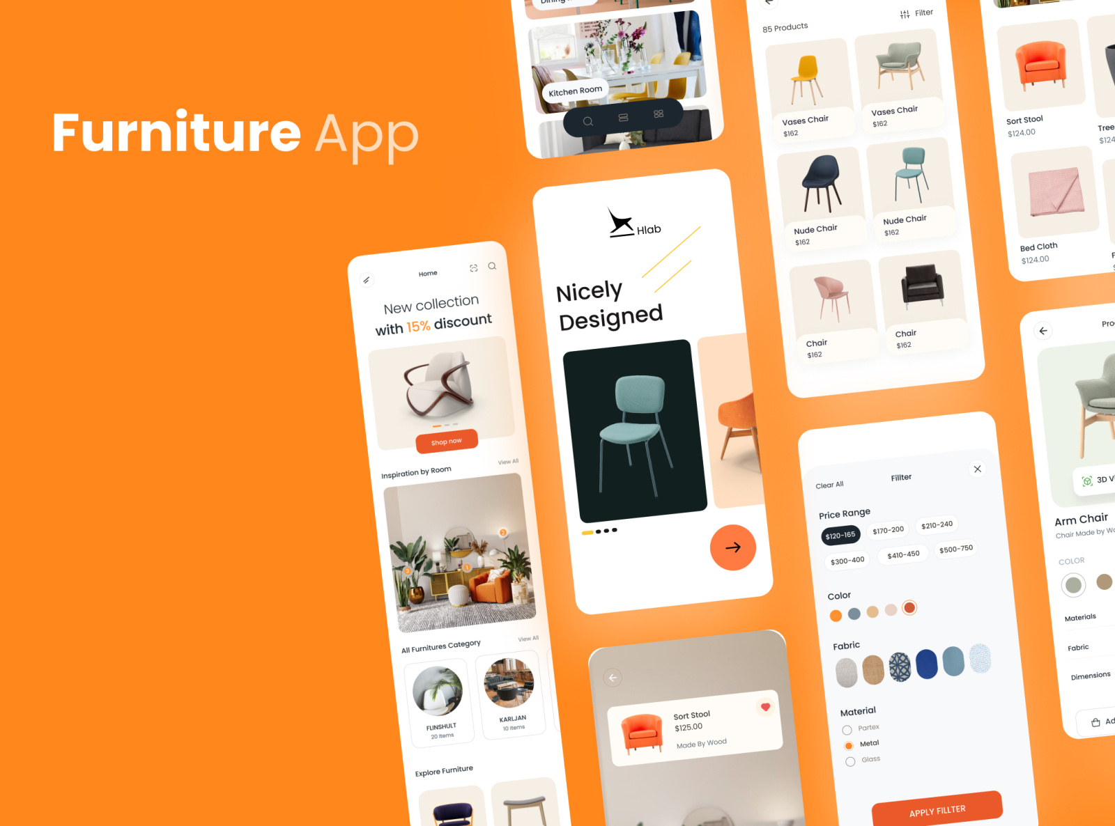 Furniture App Design by 7TH SENSE DESIGN on Dribbble